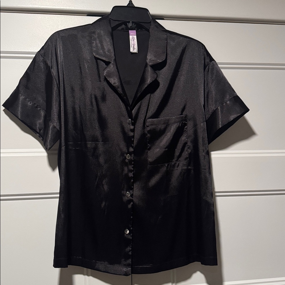 Black Satin Pajama set